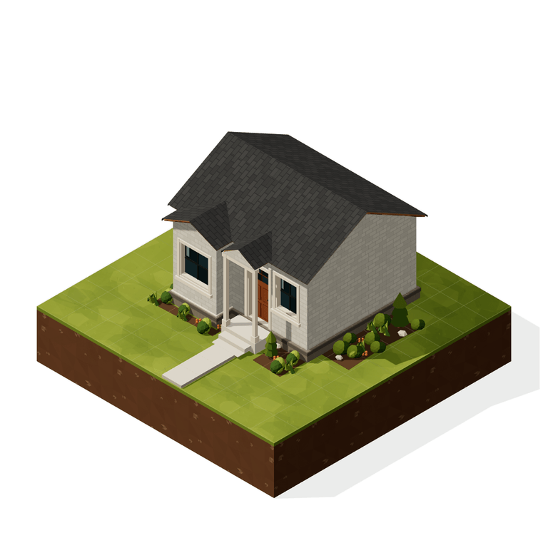 Isometric concrete masonry wall visual