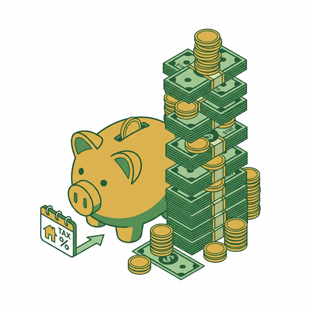 Isometric savings visual
