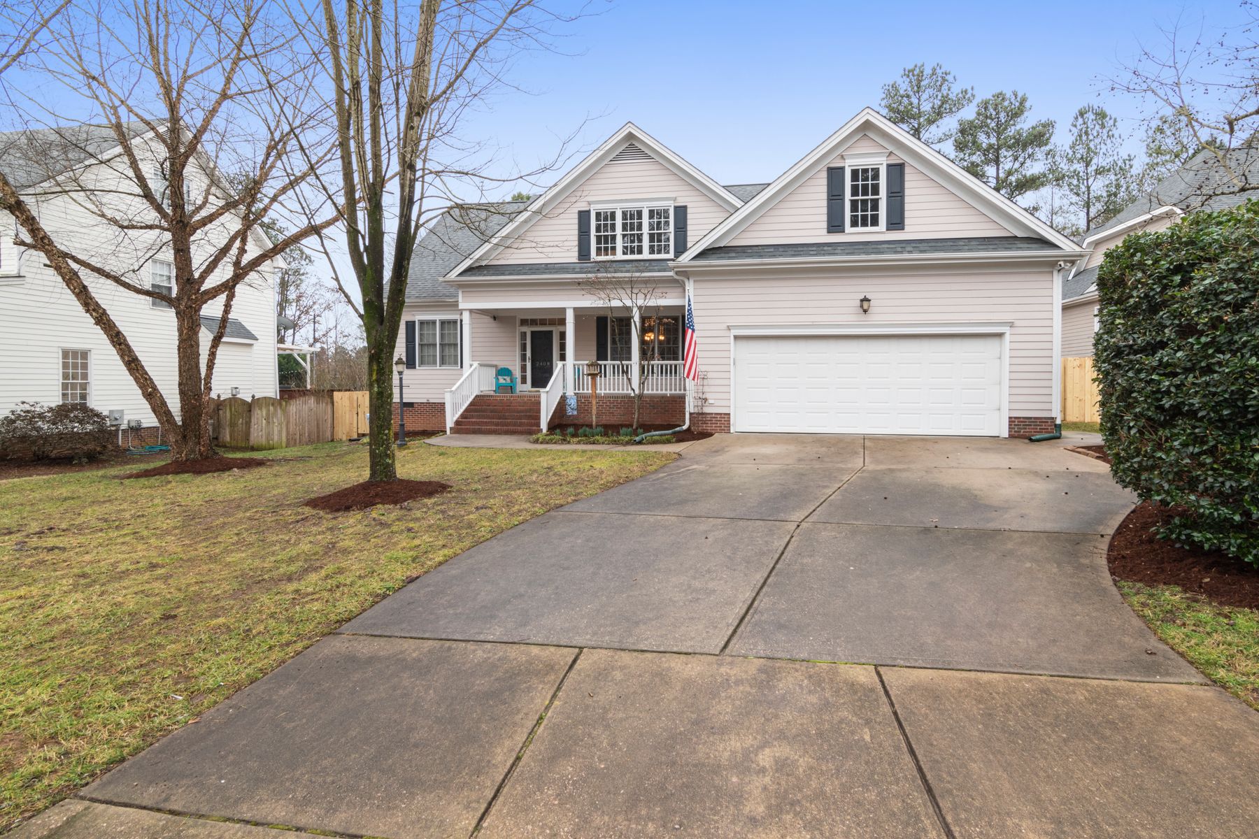 Well-maintained two-story rental house in a suburban neighborhood